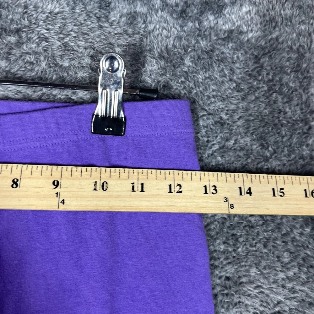 Ralph Lauren Leggings Girls 12-14 Purple Ankle Length Cotton Stretch Pony Logo